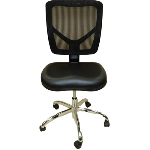 Dental Lab Chair, Mesh Back Black Seat