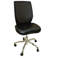 Dental Lab Chair w/ Plastic Back Black Seat