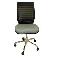 Dental Lab Chair w/ Plastic Back Light Grey Seat