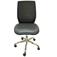 Dental Lab Chair, Plastic Back Dark Grey Seat - Lds Industries