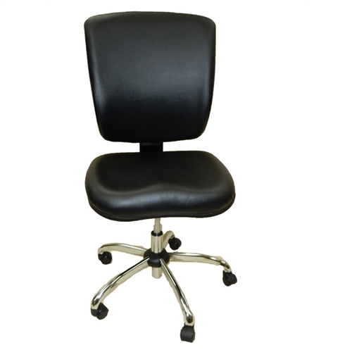 Dental Lab Chair w/ Vinyl Back Black Seat