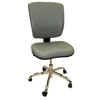 Dental Lab Chair w/ Vinyl Back Light Grey Seat