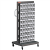 Mobile Parts Cart - Flip Out Bin, 60 Bins