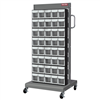 Mobile Parts Cart - Flip Out Bin, 40 Bins