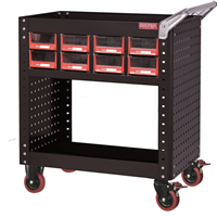 LDS Industries 1010641 Heavy Duty Utility Cart w/ (8) Bins