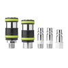 HD Safety Coupler and Plug Kit, 3/8" NPT, Type H, 5-Piece Kit