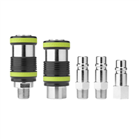 Legacy Manufacturing 656FZ HD Safety Coupler and Plug Kit, 3/8" NPT, Type H, 5-Piece Kit