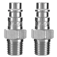 2 Pack Flexzilla High Flow Plugs, 1/4 Body, 1/4 MNPT