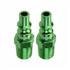 ColorConnexÂ« Type B, 1/4" Green Plug, 1/4" MNPT 2-pk