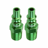 ColorConnexÂ« Type B, 1/4" Green Plug, 1/4" MNPT 2-pk