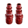 ColorConnex Industrial Type D Red Plugs, 1/4" MNPT, 2 Pack