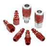 D 7pc 1/4" Red Coupler & Plug