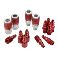 D 14pc 1/4" Red Coupler & Plug