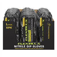 Legacy Manufacturing Gc100L-6X-12Q Nitrile Dip Gloves, Black, 6-Pack, L, 12-Piece Pdq