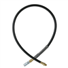 36" thermoplastic grease hose, 4-Jaw coupler spring guard