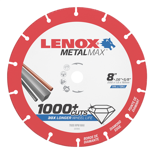 LENOX Metal Max Circular Saw Diamond Cutoff Wheel 8 in. x 5/8 in.