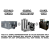 LANAIR PRODUCTS 9971B MXD-200 Ductable Heater Pack B, No Stand