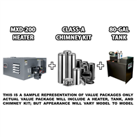 LANAIR PRODUCTS 9971B MXD-200 Ductable Heater Pack B, No Stand