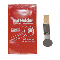 Magnetic Nut Holder, Clips onto a Wrench, Flexible Stainless Steel Body, with Pivoting Magnetic Head