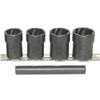 5 Piece 1/2" Drive Locking Lugnut Twist Socket Removal Kit