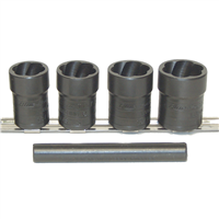 5 Piece 1/2" Drive Locking Lugnut Twist Socket Removal Kit