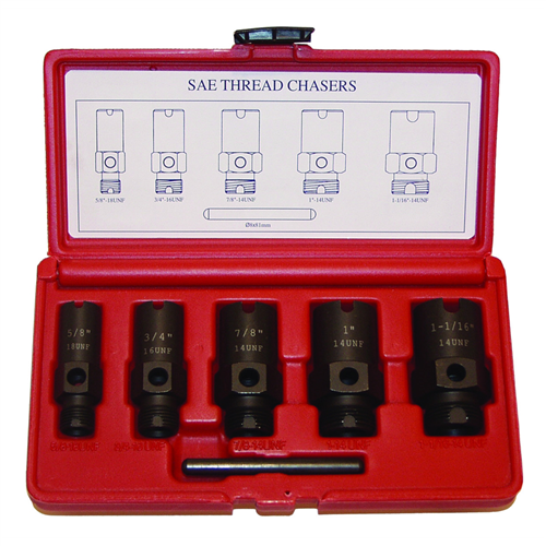 Lock Tech. Fractional SAE Thread Chaser Socket Kit