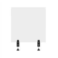 24" x 24" Clear Acrylic Divider w/ 2 Side Desk Cla