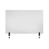 Acrylic Sneeze Guard Desk Divider - 48" x 30" Clam