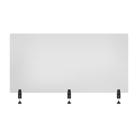 Acrylic Sneeze Guard Desk Divider - 60" x 30" Clam