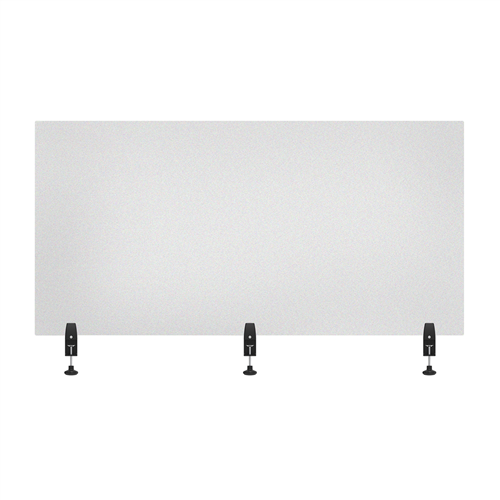 Acrylic Sneeze Guard Desk Divider - 60" x 30" Clam