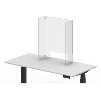 24" x 30" Clear Acrylic Divider w/ Cutout w/ side
