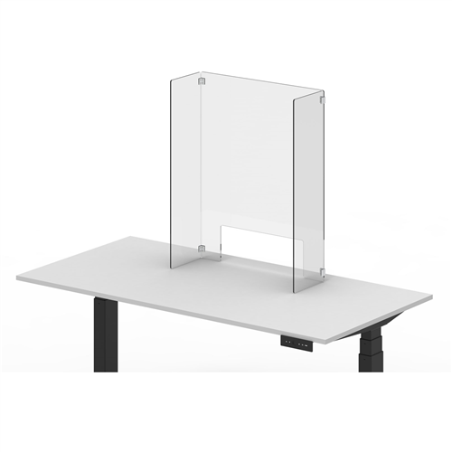 24" x 30" Clear Acrylic Divider w/ Cutout w/ side