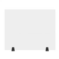 30" x 24" Clear Acrylic Divider w/ 2 Table Top Cla