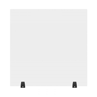 30" x 30" Clear Acrylic Divider w/ 2 Table Top Cla