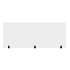 60" x 24" Clear Acrylic Divider w/ 3 Table Top Cla