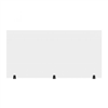 60" x 30" Clear Acrylic Divider w/ 3 Table Top Cla