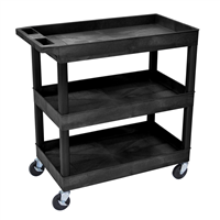 Luxor E-Series 3-Shelf Utility Cart