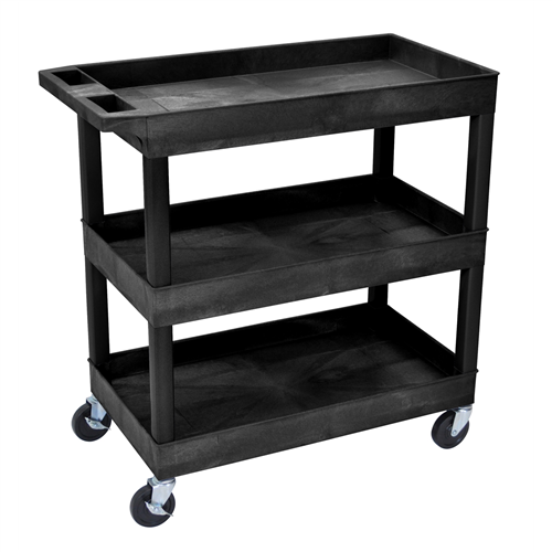 Luxor E-Series 3-Shelf Utility Cart