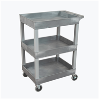 24 x 18 Plastic Utility Three Shelf Tub Cart