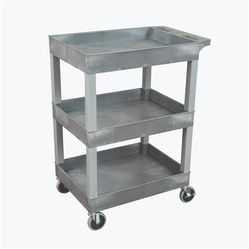 24 x 18 Plastic Utility Three Shelf Tub Cart