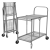 Two-Shelf Collapsible Wire Utility Cart