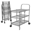 Three-Shelf Collapsible Wire Utility Cart