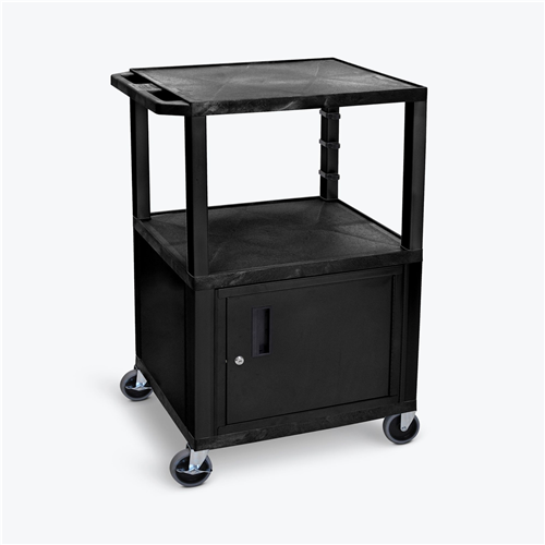 42 H AV Cart - 3 Shelves and Cabinet