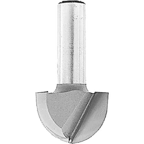Makita 3/8" Core Box, 2 Flute, C.T. Router Bit, 1/4" Shank, 1/4" Cut