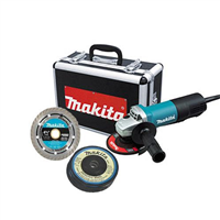 MakitaÂ® 4-1/2 in. Paddle Switch Cut-Off/Angle Grinder w/ Diamond Blade and (4) Grinding Wheels