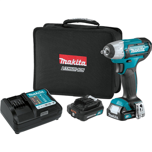 Makita 12V max CXT 2.0 Ah Li-Ion Cordless 3/8 in. Square Drive Impact Wrench Kit