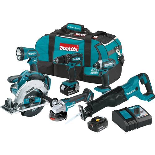 MakitaÂ® 18V LXTÂ® Li-Ion 3.0 Ah Cordless 6-Piece Combo Kit