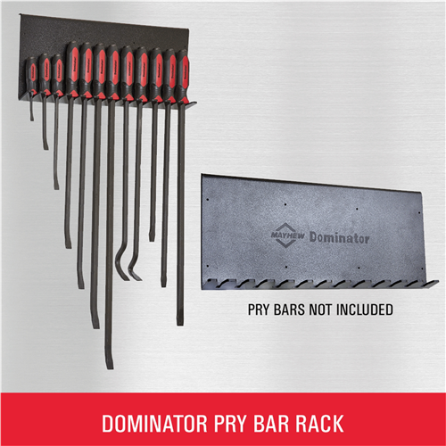 Mayhewâ„¢ 12-Piece Pry Bar Rack, Wall Hook Mount (Pry Bars Not Included)
