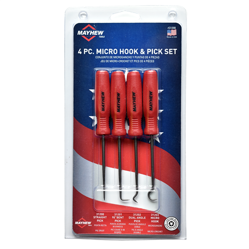Mayhew Tools 4 PC Micro Hook & Pick Set