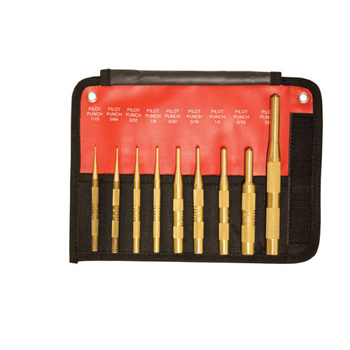 Mayhew 61367 Mayhew, 9-Piece Brass Pilot Punch